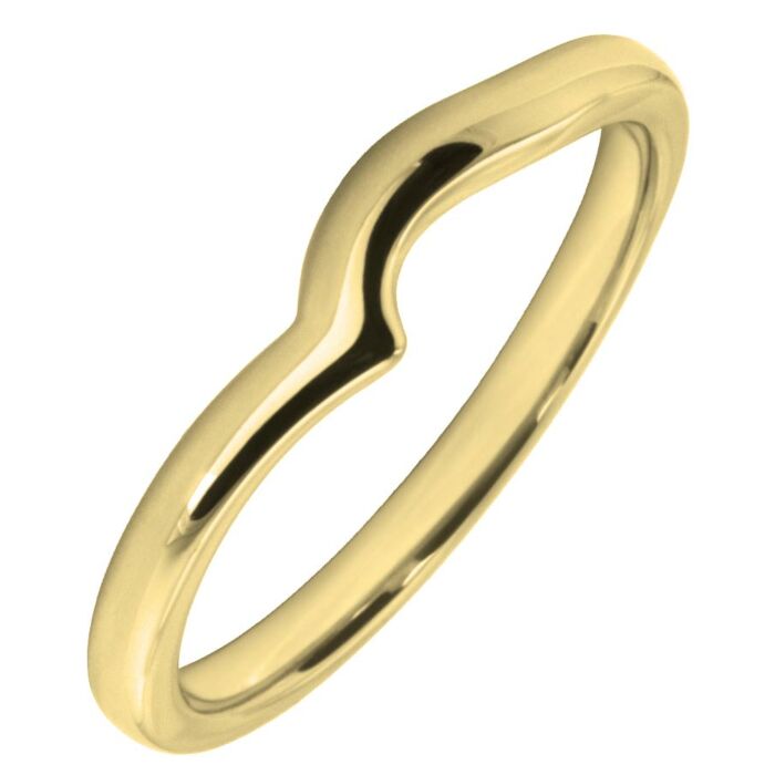 2mm Shaped Wedding Ring | W298