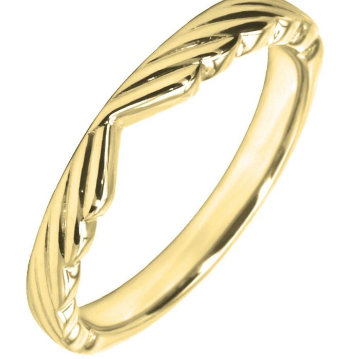 2.75mm Diamond Cut Shaped Wedding Ring | W560