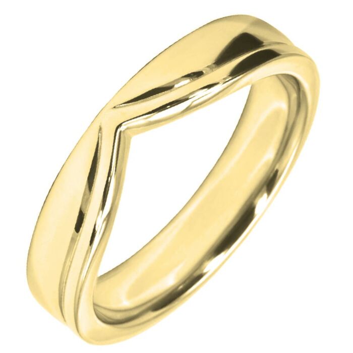 4.25mm Shaped Wedding Ring | W573