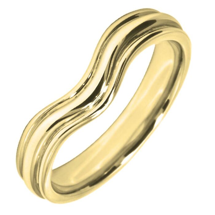 3.75mm Shaped Wedding Ring | W577