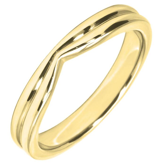 3.25mm Shaped Wedding Ring | W580
