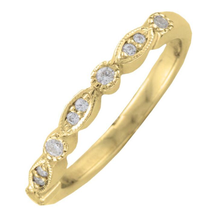 2.75mm Section Shaped Wedding Ring - 0.15ct Diamond | W607