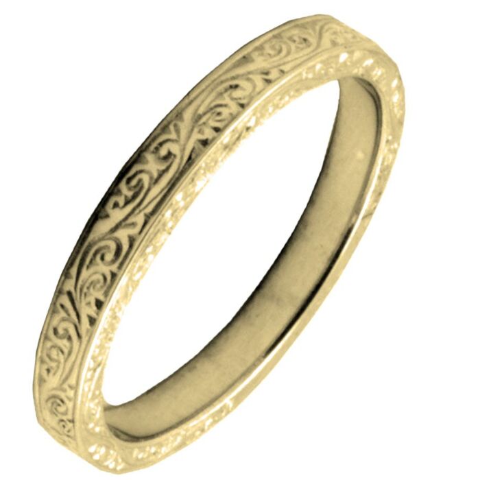 2.5mm Engraved Wedding Ring | W614