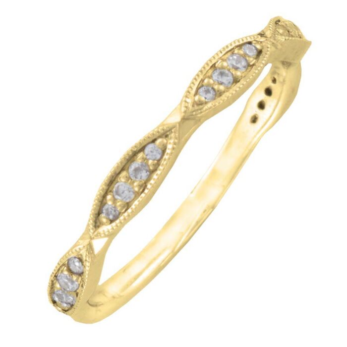 2.5mm Section Shaped Wedding Ring - 0.20ct Diamond | W616