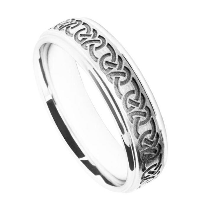 6mm Wedding Ring W7516 | Gents Pattern - Laser Engraving Wedding Ring