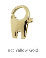9ct yellow gold monter catch 14mm