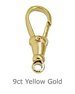 9CT YELLOW GOLD SWIVEL ALBERT CLASP | FIXED LOOP 20.00MM