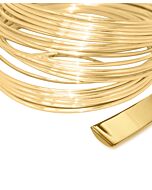 9ct Yellow Gold D shape wire for jewellery making