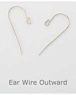 SILVER EARRING SAFETY HOOK OPEN FRENCH WIRE WITH OUTWARD TURNED LOOP