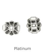 PLATINUM SCALLOPED EARRING SCROLLS
