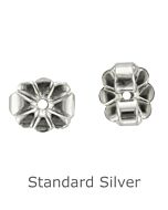 SILVER SCALLOPED EARRING SCROLLS