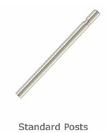 SMO 18ct White Gold plain Earring Posts Pin | Length 12mm, Thickness 0.80mm, Groove 0.65mm