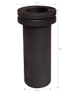 Graficarbo graphite crucible holds 2kg gold