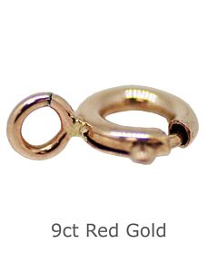 9ct RED GOLD OPEN BOLT RINGS 5mm