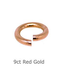 9ct red gold open round jump ring 7mm