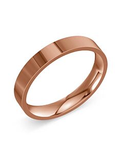 Flat Court 9ct Red Gold Wedding Rings