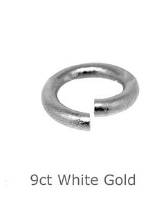 9ct white gold 4.00mm open jump ring.
