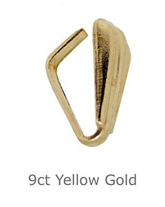 9ct yellow gold pendant fluted bail 6.7mm