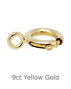 9ct Yellow Gold Bolt Ring Open 6mm