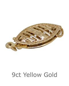 9ct YELLOW GOLD PEARL CLASPS