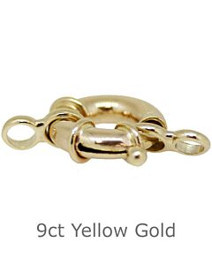 9ct yellow gold jumbo bolt ring clasp 14.00mm