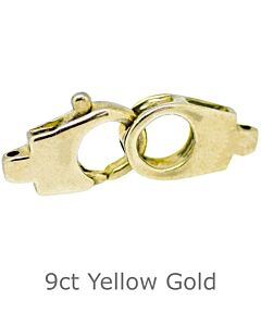 9ct Yellow Gold Two Part Trigger married Clasp, One legged