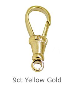 9CT YELLOW GOLD SWIVEL ALBERT CLASP | MOVEABLE LOOP 17.00MM