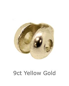 9CT YELLOW GOLD BROOCH JOINT BALL BROOCH FITTINGS MEDIUM SIZE 3.73mm x 3.03mm