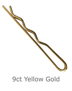 9ct YELLOW GOLD TIE SLIDE 6mm x 50mm