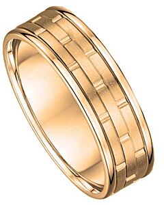 6mm Decorative Gold Wedding Ring | 165B00G 1115