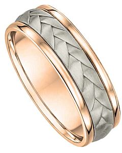 7mm Two Tone Gold Wedding Ring | 786A02G 1808
