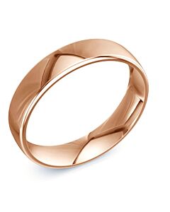 Modern Court 18ct Red Gold Wedding Rings