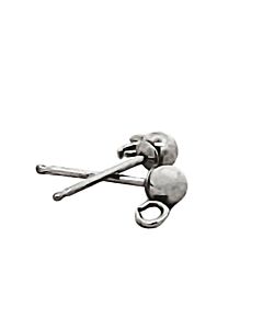 18ct White Gold Bead and Ring 3mm