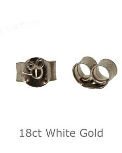 18ct WHITE GOLD SMO EARRING SCROLLS