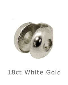 18CT WHITE GOLD BROOCH JOINT BALL BROOCH FITTINGS | SMALL SIZE 3.22MM X 2.50MM