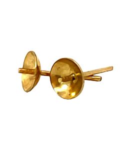 18ct yellow gold Earring Post with 6mm Cup and Peg