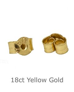18ct Yellow Gold earing scrolls backs | SMO Gold