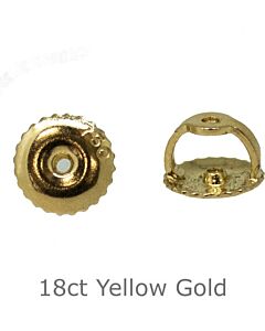 18ct YELLOW GOLD THREADED EARRING SCROLLS