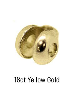 18CT YELLOW GOLD BROOCH JOINT BALL BROOCH FITTINGS | SMALL SIZE 3.22MM X 2.50MM