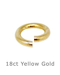 18ct yellow gold open jump ring 4mm