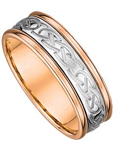 7mm Two Tone Gold Wedding Ring | 293B00G