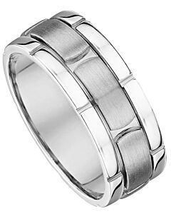 7mm Fancy Gold Wedding Ring | 416A04