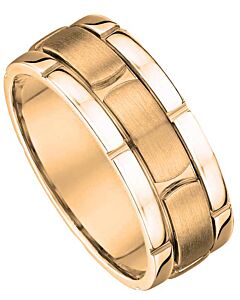 7mm Fancy Gold Wedding Ring | 416A04