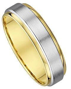 6mm Two Tone Gold Wedding Ring | 576A01