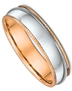 5mm Two-Colour Gold Wedding Ring | 581A00
