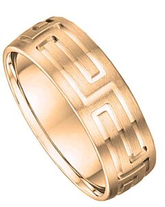 7mm Fancy Gold Wedding Ring | 967A01G