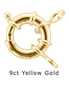 9ct yellow gold jumbo bolt ring clasp 14.00mm
