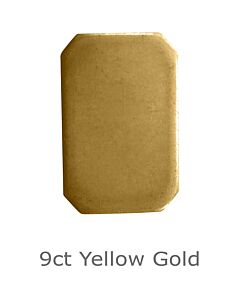 SMO GOLD RECTANGULAR CUT CORNERS BLANK STAMPED SHAPE