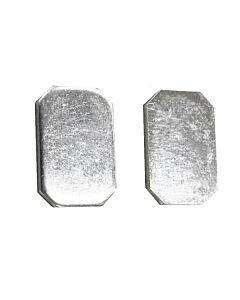 SILVER RECTANGULAR CUT CORNERS BLANK STAMPED SHAPE