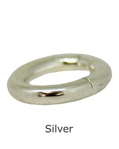 SILVER OVAL PUSH CLASP